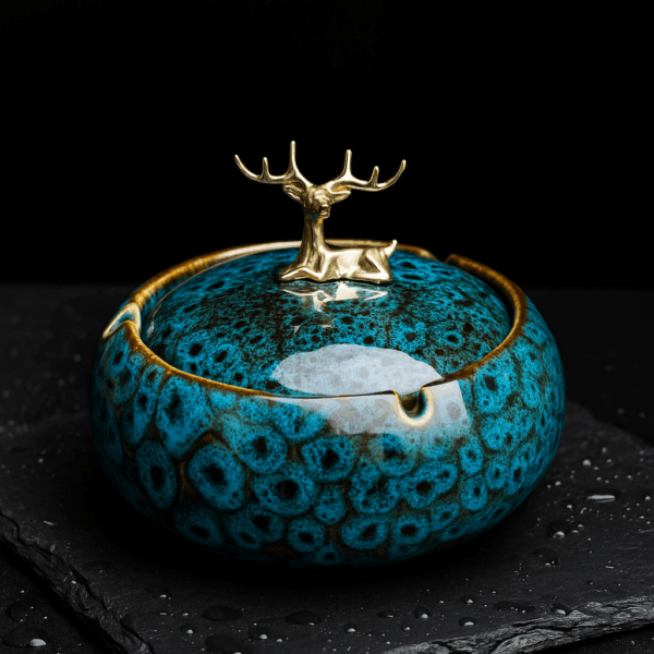 Le Marquis - Cendrier Cerf en Or