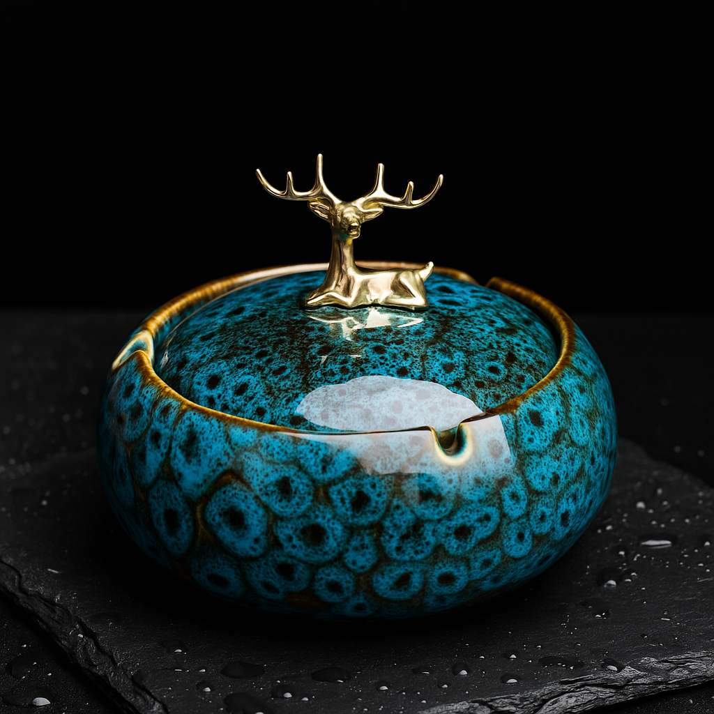 Le Marquis - Cendrier Cerf en Or