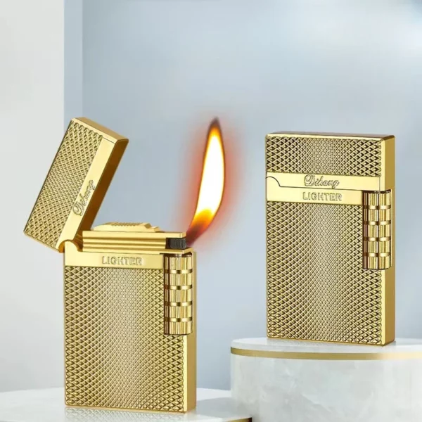 Briquet Gonflable à Double enquêter avec Poulie Latérale, Allumage de Flamme Ouverte, Commutateur de Flamme à Jet, Rétro Classique, Amusant, Nouveau (Copy) (Copy) – Image 5